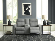 Gauntlet Sterling Reclining Loveseat with Console - PC4220494