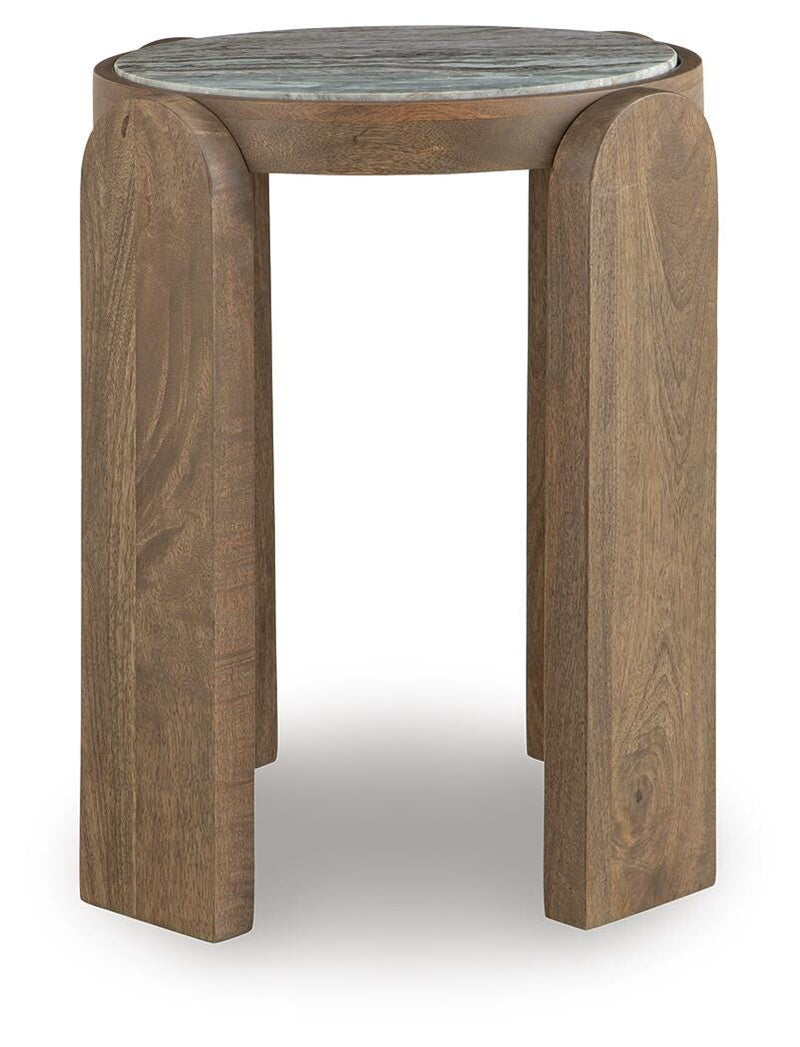 Gavrilley Gray/White/Brown Accent Table - A4000722