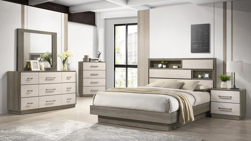 Gem King 5 Pc Bedroom Set in Gray - Gem King 5 Pc Bedroom Set in Gray