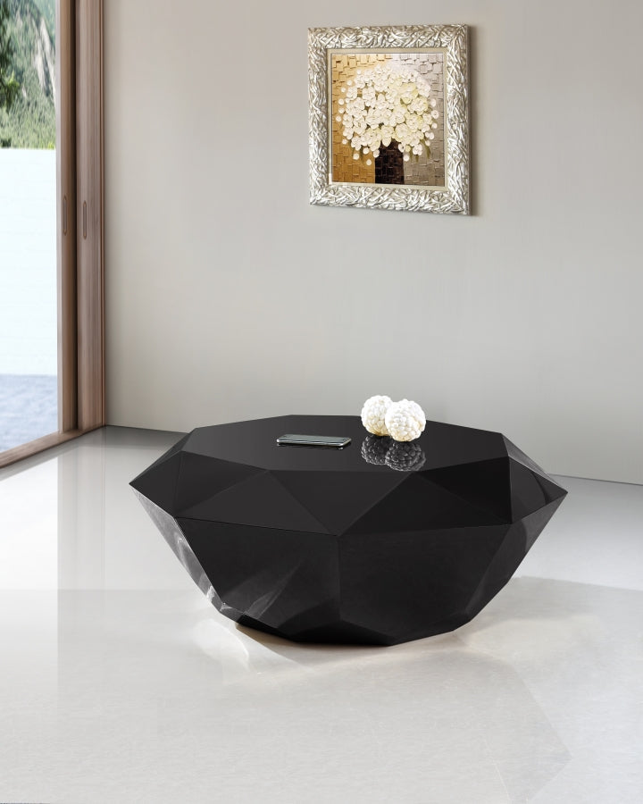 Gemma Stainless Steel Coffee Table in Black - 222Black-C