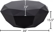 Gemma Stainless Steel Coffee Table in Black - 222Black-C
