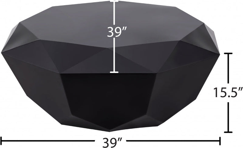 Gemma Stainless Steel Coffee Table in Black - 222Black-C
