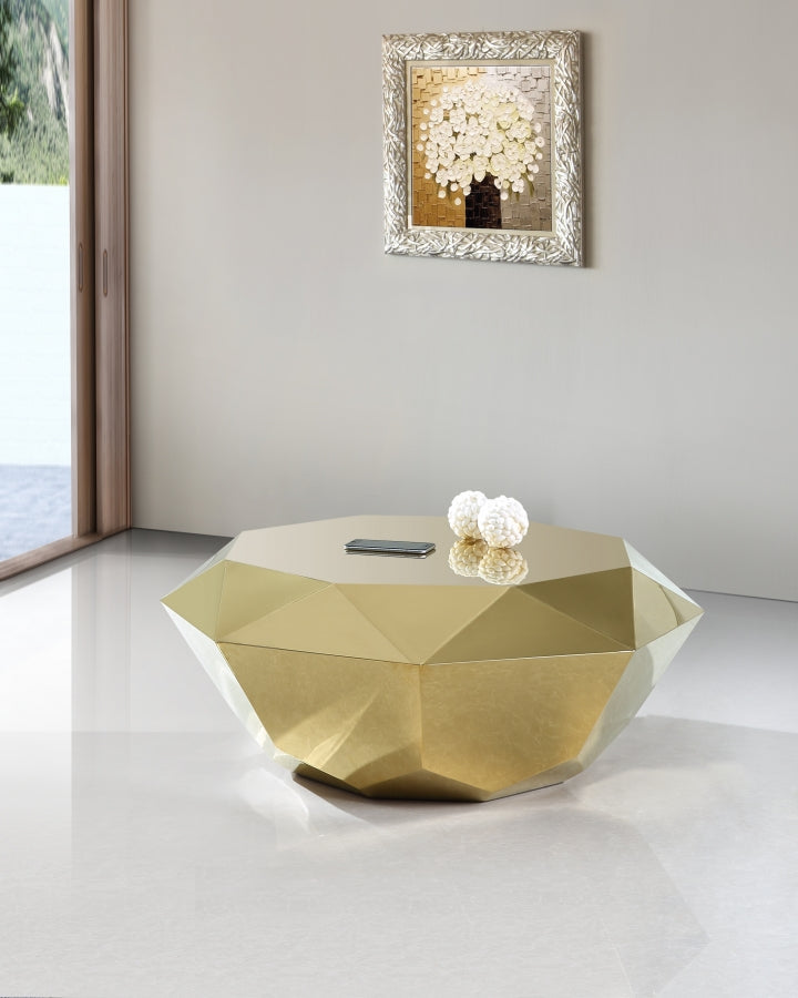 Gemma Stainless Steel Coffee Table in Gold - 222Gold-C