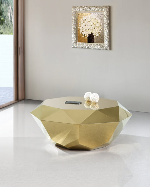 Gemma Stainless Steel Coffee Table in Gold - 222Gold-C