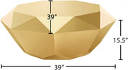 Gemma Stainless Steel Coffee Table in Gold - 222Gold-C