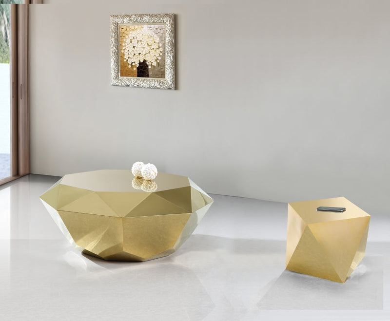 Gemma Stainless Steel Coffee Table in Gold - 222Gold-C