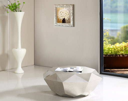Gemma Stainless Steel Coffee Table in Silver - 222Silver-C
