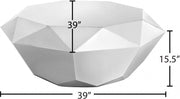 Gemma Stainless Steel Coffee Table in Silver - 222Silver-C