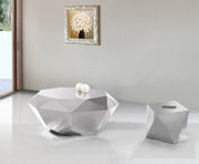 Gemma Stainless Steel Coffee Table in Silver - 222Silver-C