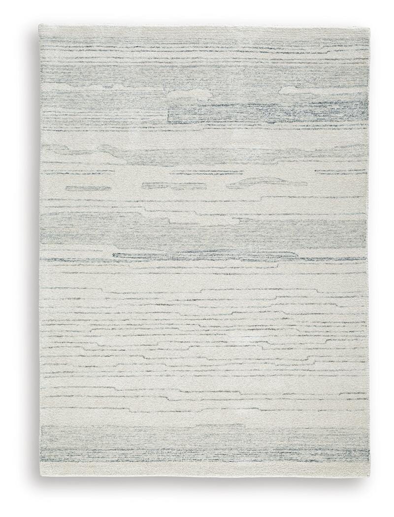 Genemost Ivory/Blue 5' x 7' Area Rug - R407842
