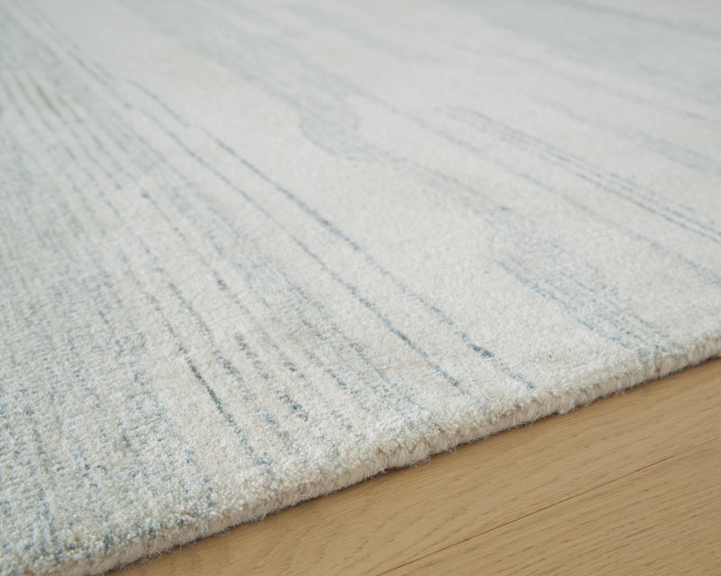 Genemost Ivory/Blue 5' x 7' Area Rug - R407842