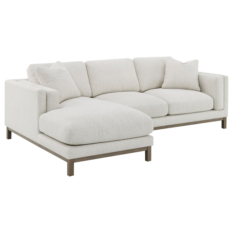 Geneva Boucle Upholstered Sectional Chaise Sofa Sand - 551777