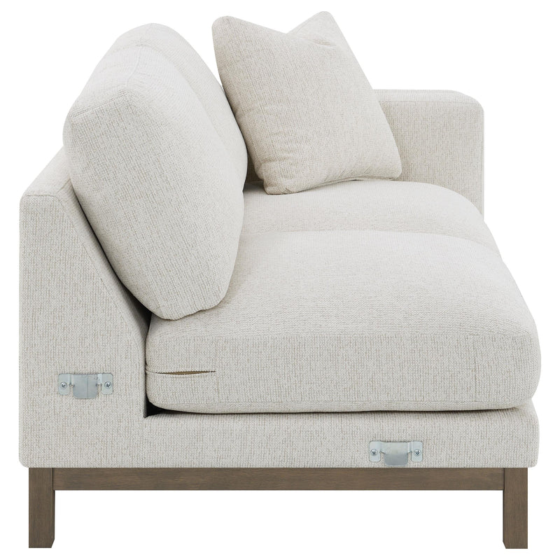 Geneva Boucle Upholstered Sectional Chaise Sofa Sand - 551777