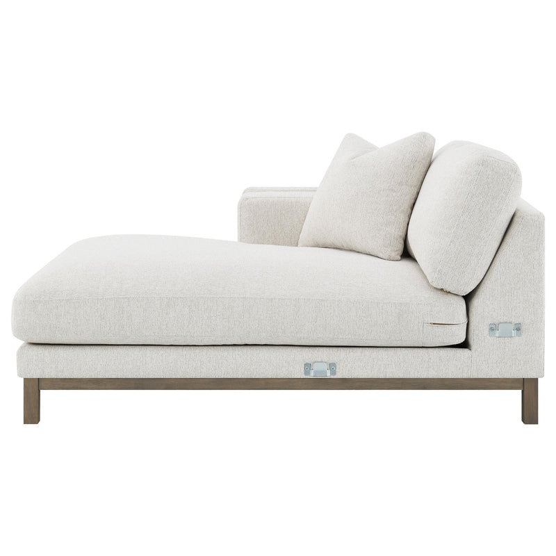 Geneva Boucle Upholstered Sectional Chaise Sofa Sand - 551777
