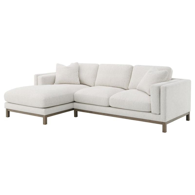 Geneva Boucle Upholstered Sectional Chaise Sofa Sand - 551777