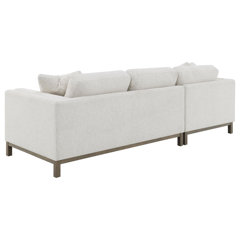 Geneva Boucle Upholstered Sectional Chaise Sofa Sand - 551777