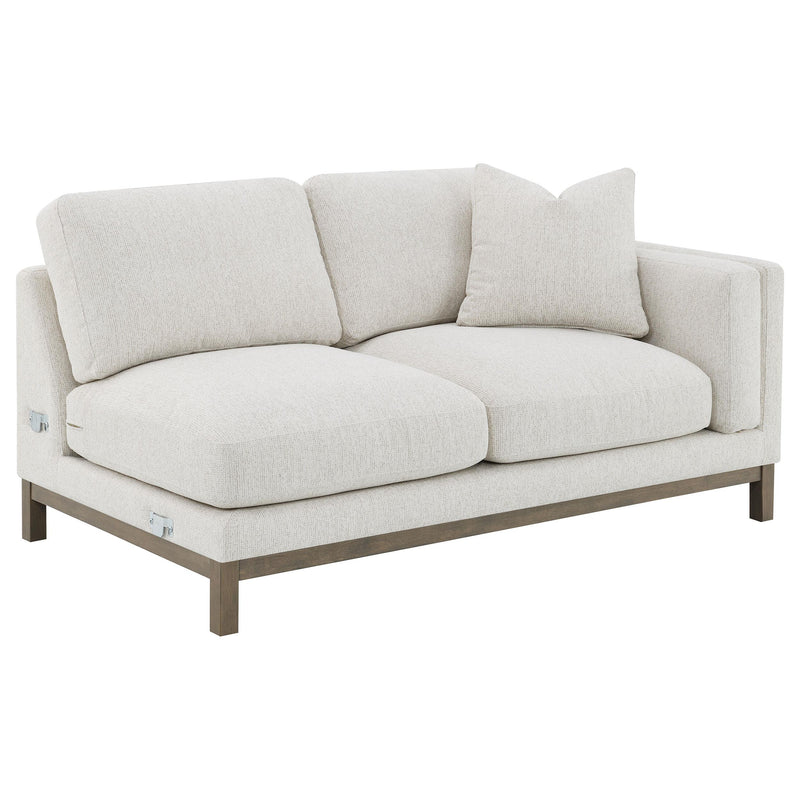 Geneva Boucle Upholstered Sectional Chaise Sofa Sand - 551777