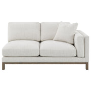 Geneva Boucle Upholstered Sectional Chaise Sofa Sand - 551777