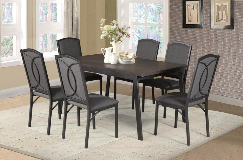Genoa - 7PC Dining Set, Table and 6 Chairs - D250-7PC-Set