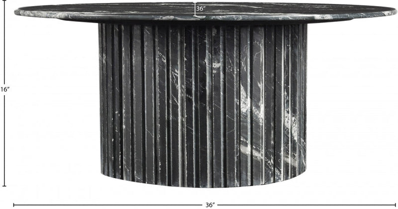 Genoa Marble Coffee Table in Black - 248Black-CT