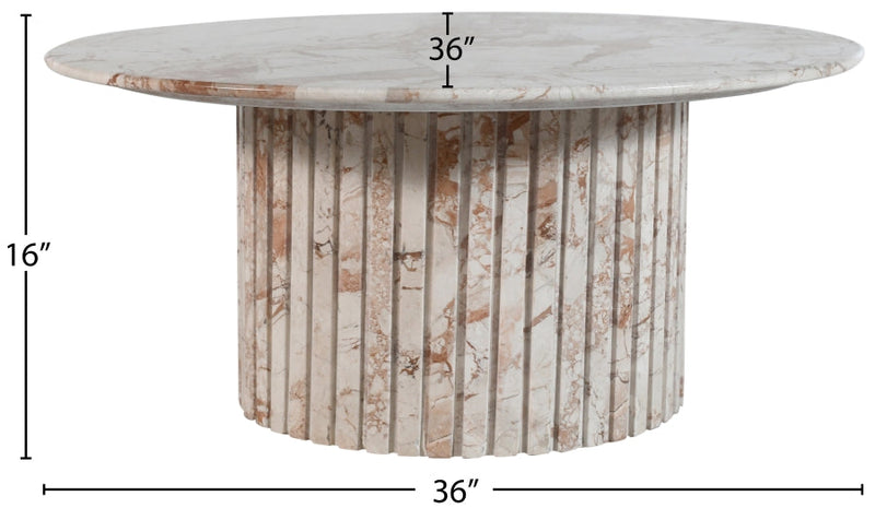 Genoa Marble Coffee Table in Breccia - 248Breccia-CT