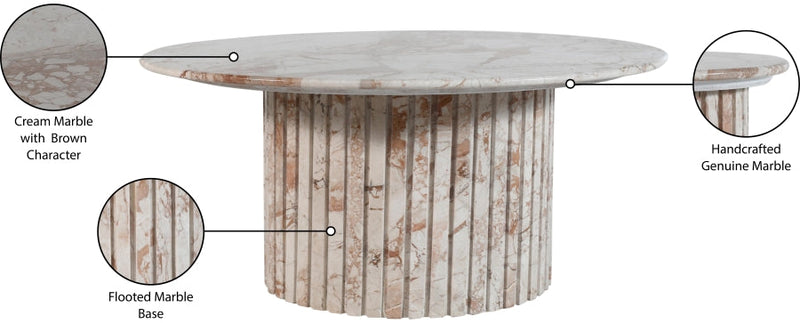 Genoa Marble Coffee Table in Breccia - 248Breccia-CT