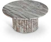 Genoa Marble Coffee Table in Brown - 248Brown-CT