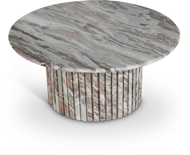 Genoa Marble Coffee Table in Brown - 248Brown-CT