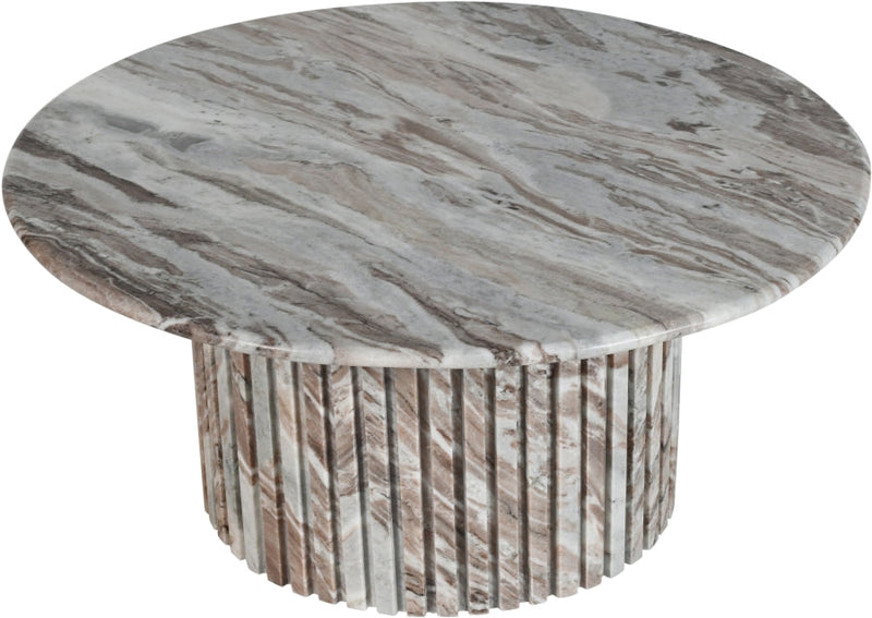 Genoa Marble Coffee Table in Brown - 248Brown-CT
