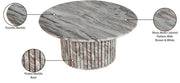Genoa Marble Coffee Table in Brown - 248Brown-CT