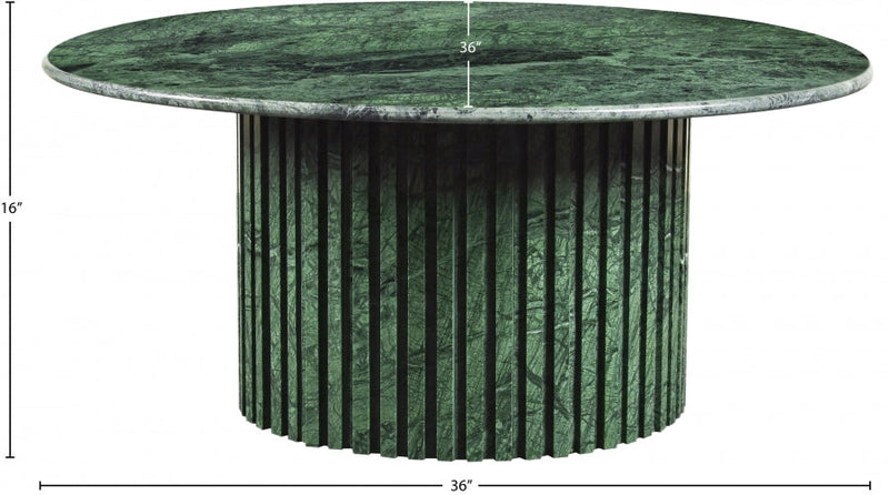 Genoa Marble Coffee Table in Green - 248Green-CT
