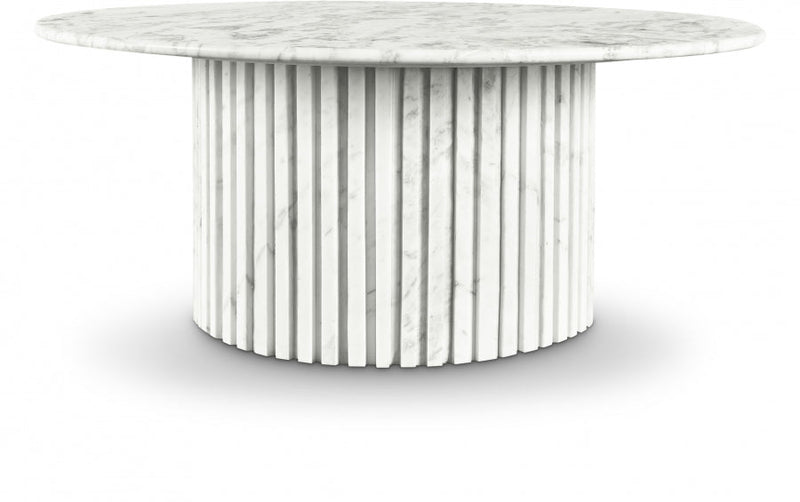 Genoa Marble Coffee Table in White - 248White-CT