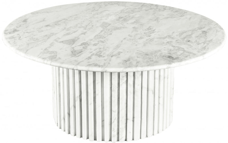 Genoa Marble Coffee Table in White - 248White-CT