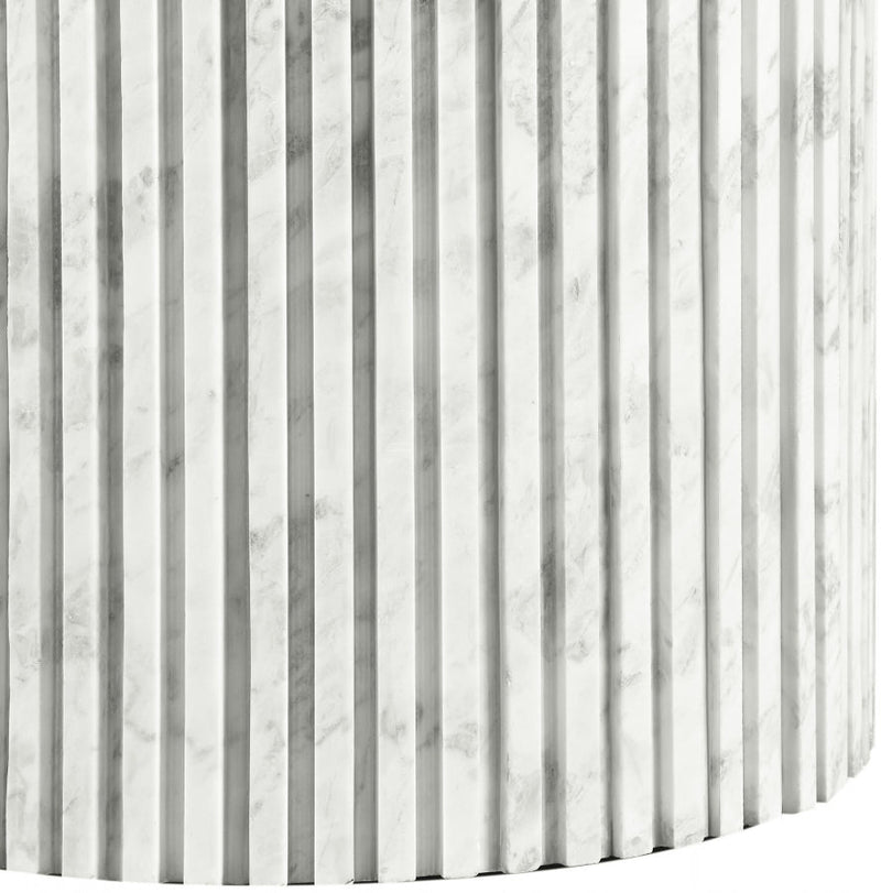 Genoa Marble Coffee Table in White - 248White-CT