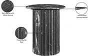 Genoa Marble End Table in Black - 248Black-ET