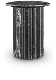 Genoa Marble End Table in Black - 248Black-ET