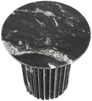 Genoa Marble End Table in Black - 248Black-ET