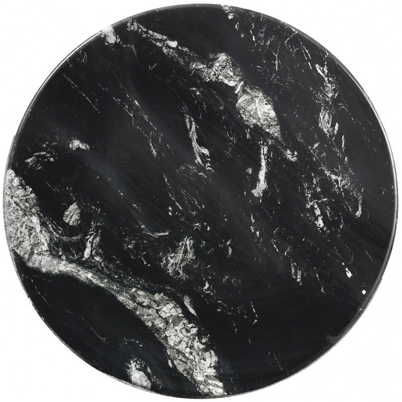 Genoa Marble End Table in Black - 248Black-ET