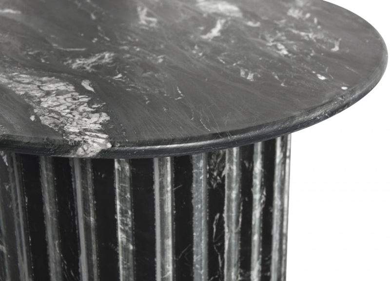 Genoa Marble End Table in Black - 248Black-ET