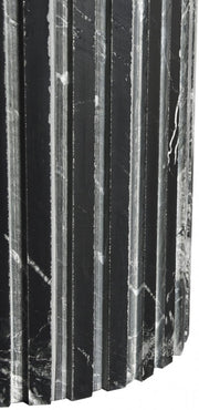 Genoa Marble End Table in Black - 248Black-ET