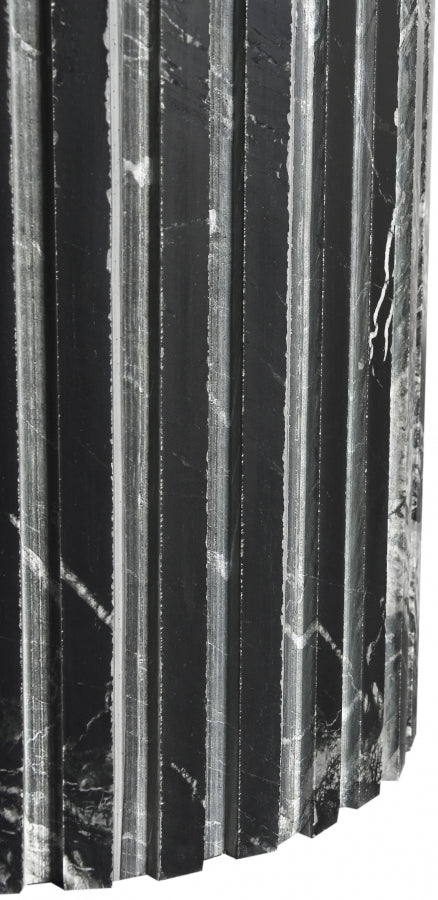 Genoa Marble End Table in Black - 248Black-ET