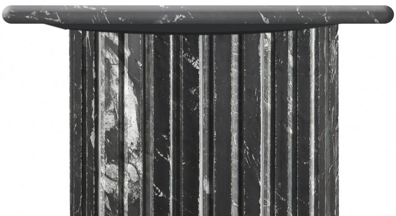 Genoa Marble End Table in Black - 248Black-ET