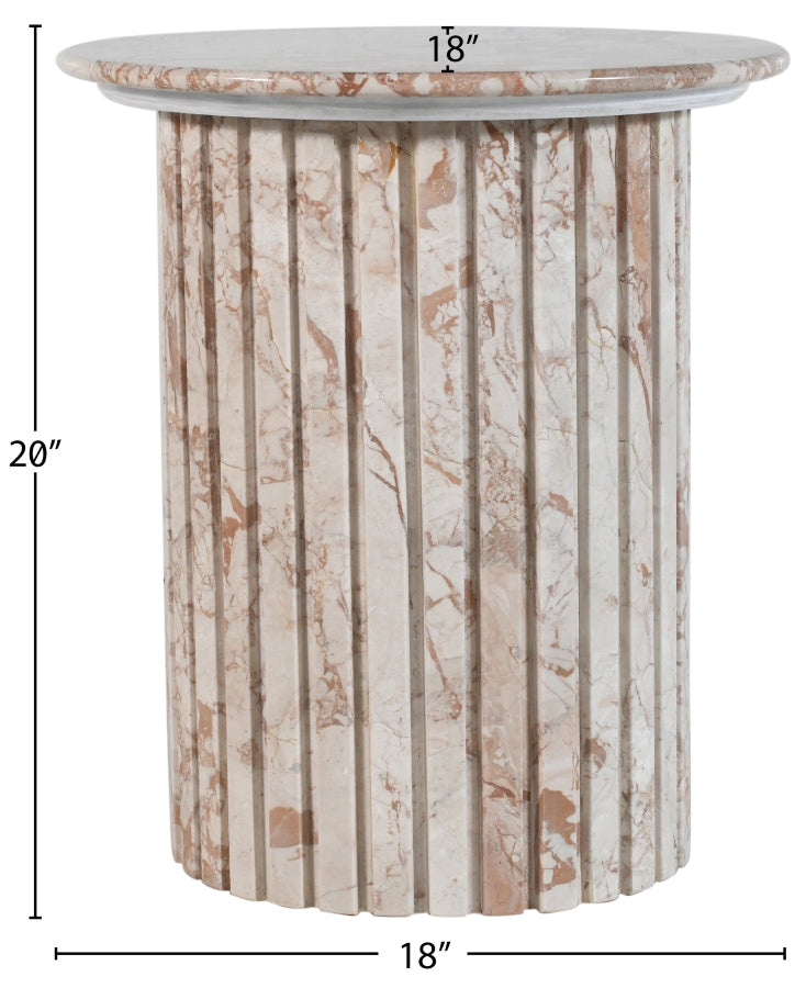 Genoa Marble End Table in Breccia - 248Breccia-ET