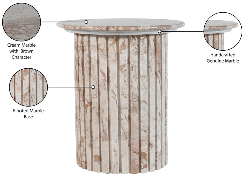Genoa Marble End Table in Breccia - 248Breccia-ET