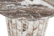 Genoa Marble End Table in Brown - 248Brown-ET