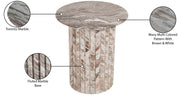 Genoa Marble End Table in Brown - 248Brown-ET