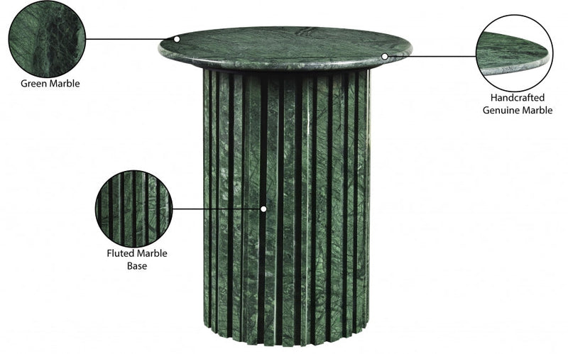 Genoa Marble End Table in Green - 248Green-ET
