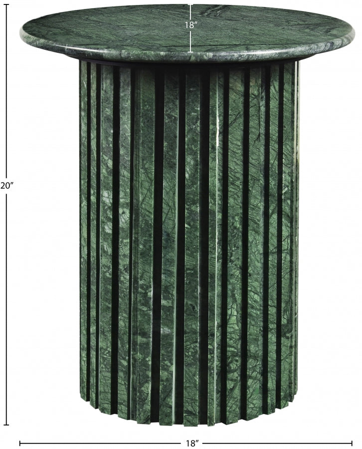 Genoa Marble End Table in Green - 248Green-ET