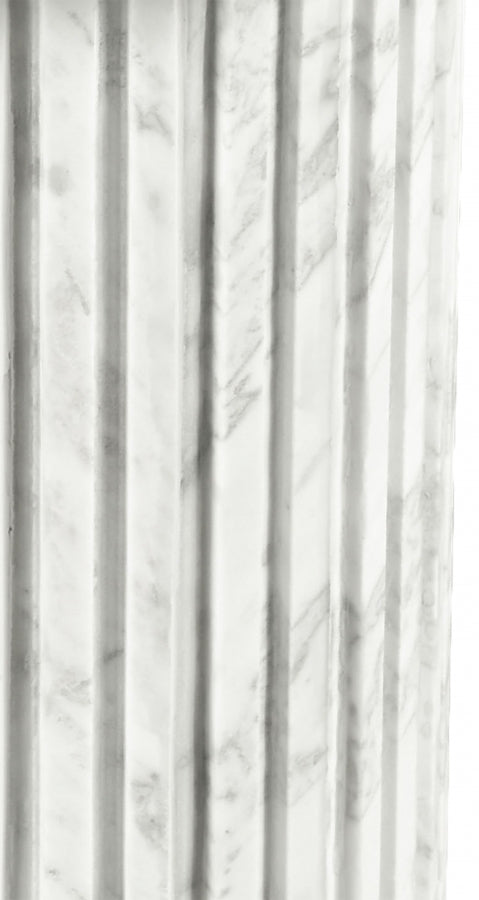 Genoa Marble End Table in White - 248White-ET