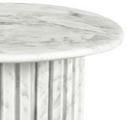 Genoa Marble End Table in White - 248White-ET